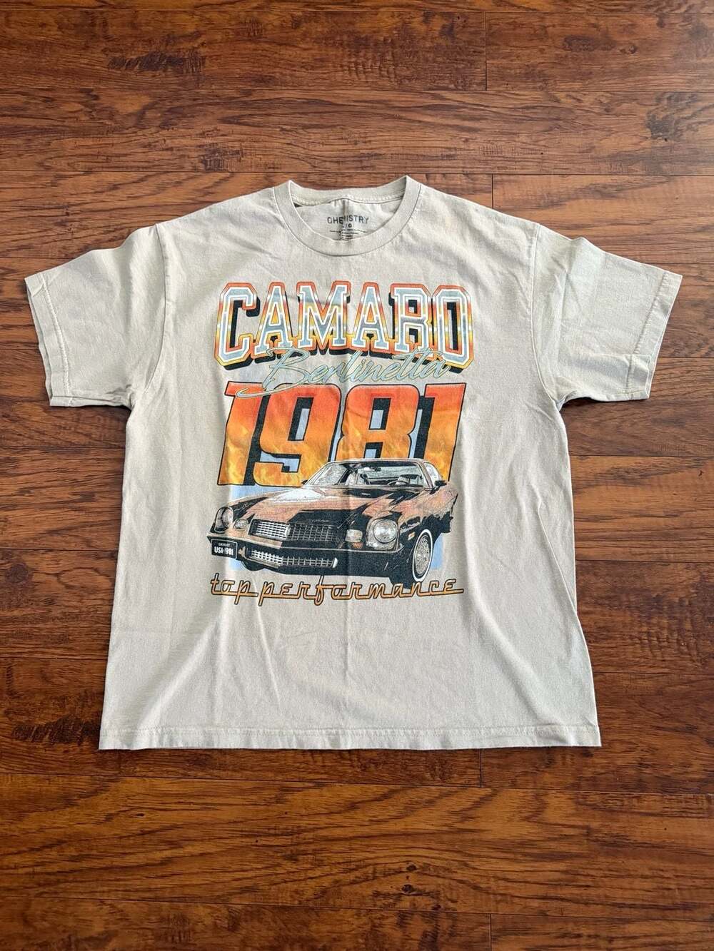 Chemistry 1981 Chevrolet Camaro Berlinetta Graphic T-Shirt Size Large